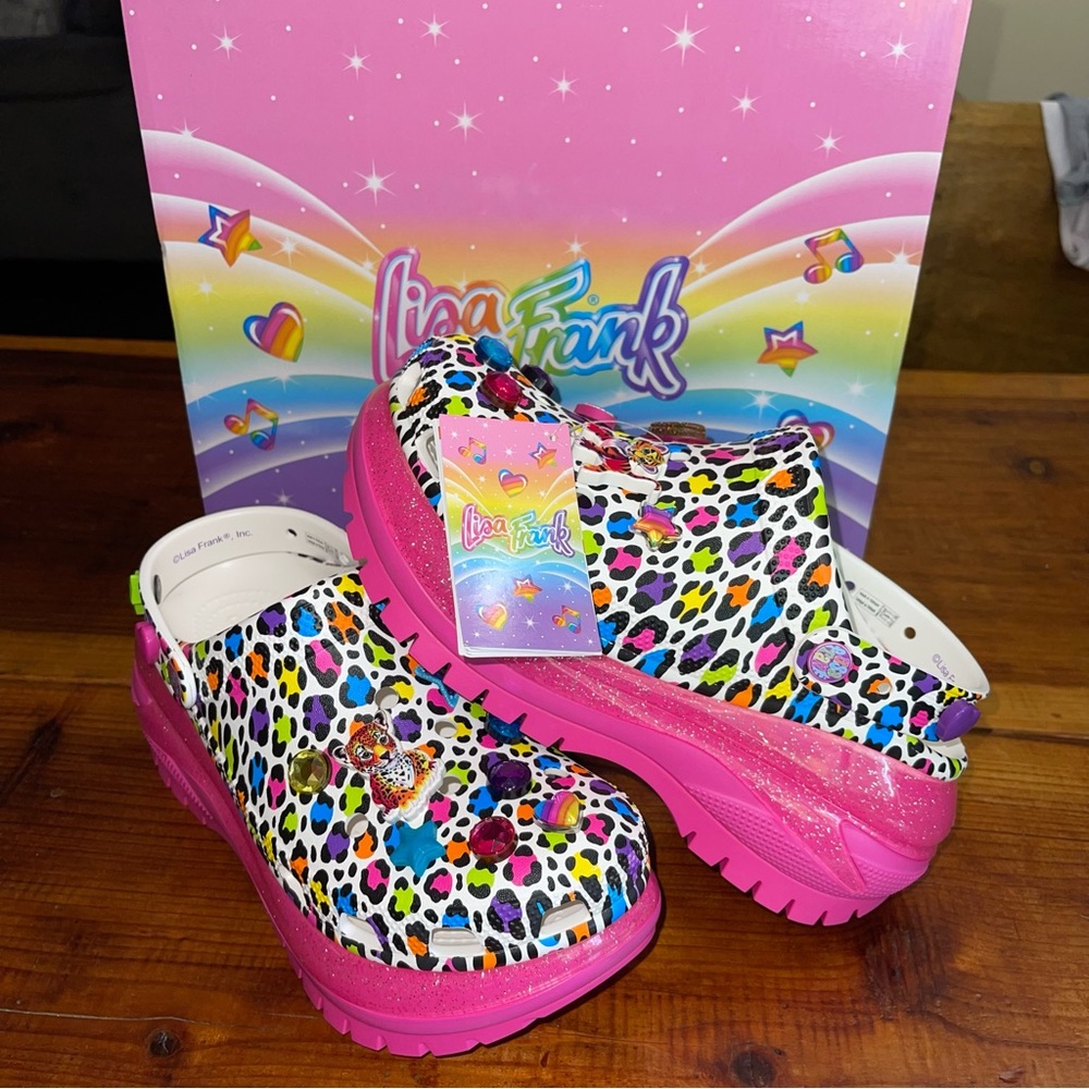 Crocs x Lisa Frank Mega Crush Clogs